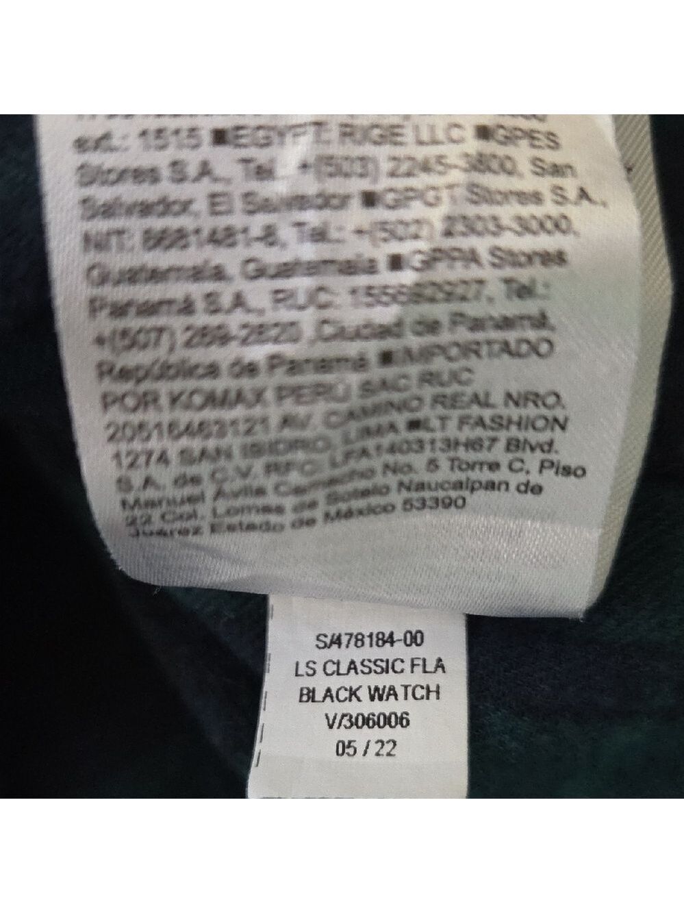 Old Navy Plaid Shirt Green and Navy - Picture 6 of 6